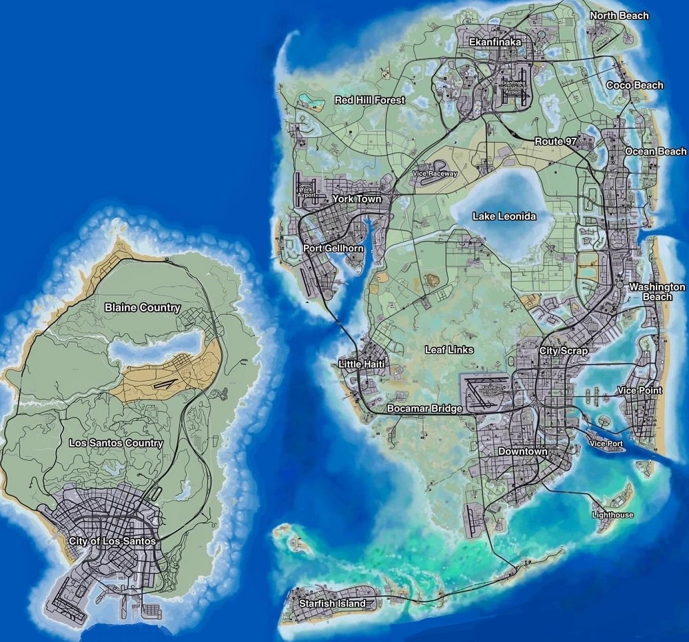 Map GTA 6 - Leak
